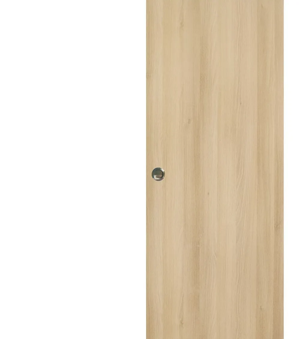 Gd Menuiseries Porte Coulissante<Porte Coulissante Honey Oak H204 X L93,rail Alu, Coquilles
