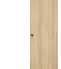 Gd Menuiseries Porte Coulissante Honey Oak H204 X L83,rail Alu, Coquilles- Porte Coulissante