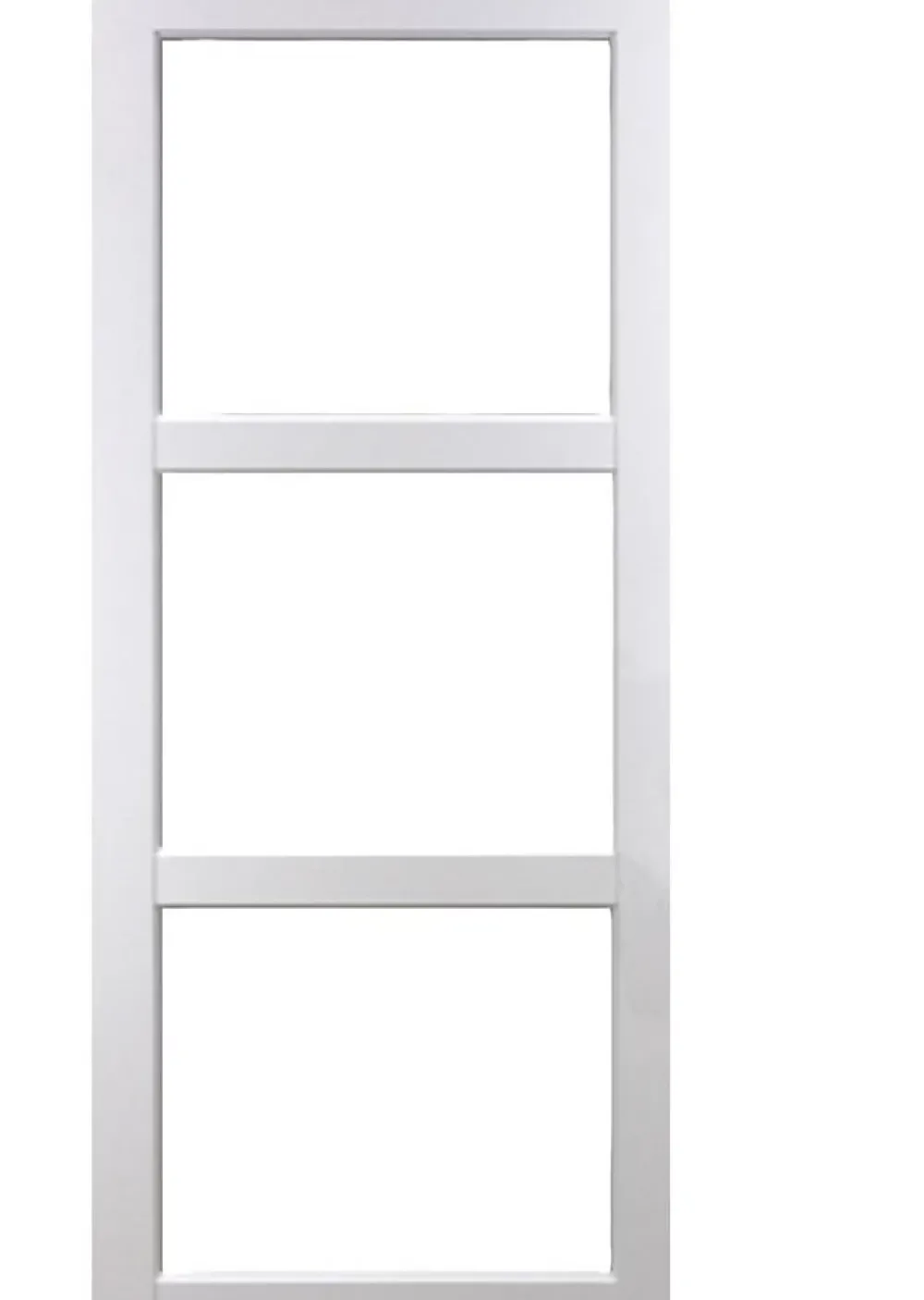 Gd Menuiseries Porte Coulissante<Porte Coulissante Kenya Blanc Vitrage Transparent H204 X L83, Coquilles Blanc
