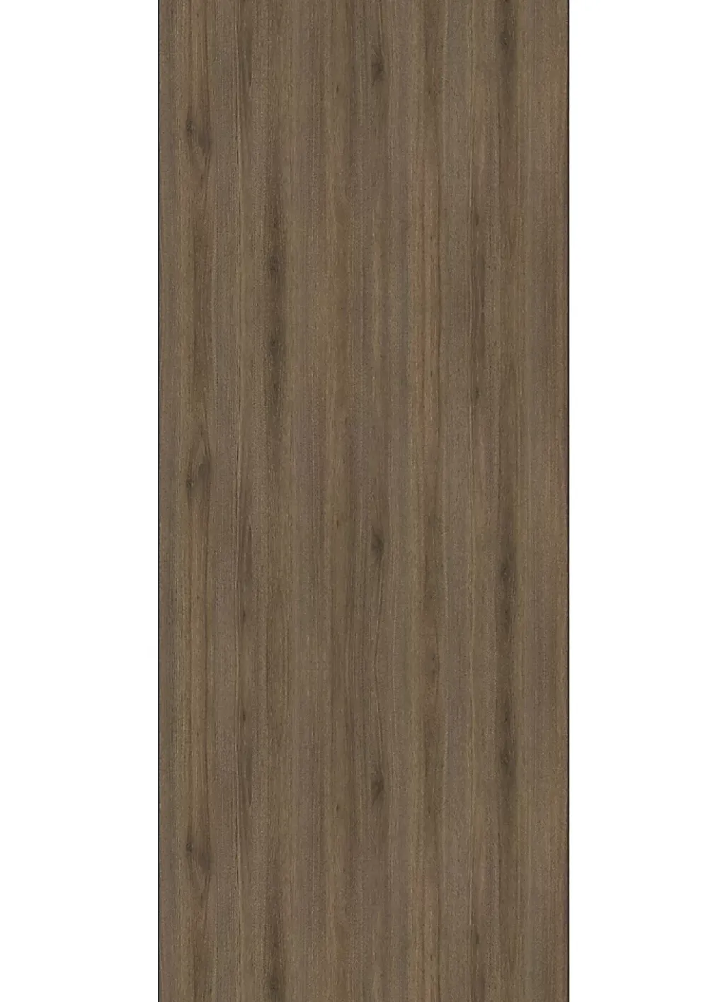 Gd Menuiseries Porte Coulissante Light Walnut H204 X L73, Rail Alu Bandeau Blanc- Porte Coulissante