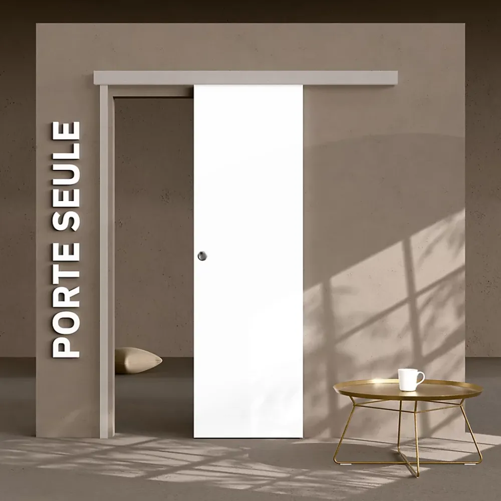 Coulicool Porte Coulissante Seule - Prépeinte Plane 63 cm- Porte Coulissante