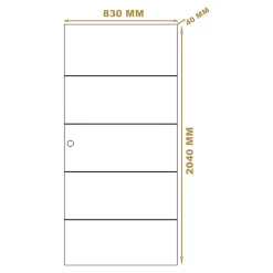 Porte Coulissante<Porte coulissante Slot blanc H.204 x l.83 cm