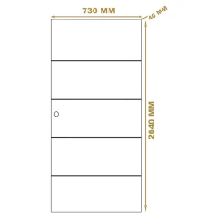 Porte Coulissante<Porte coulissante Slot blanc H.204 x l.73 cm