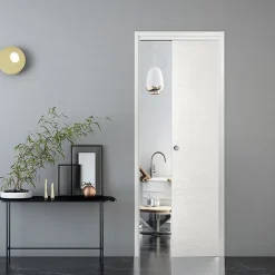 Porte coulissante Summa blanchi H.204 x l.83 cm- Porte Coulissante