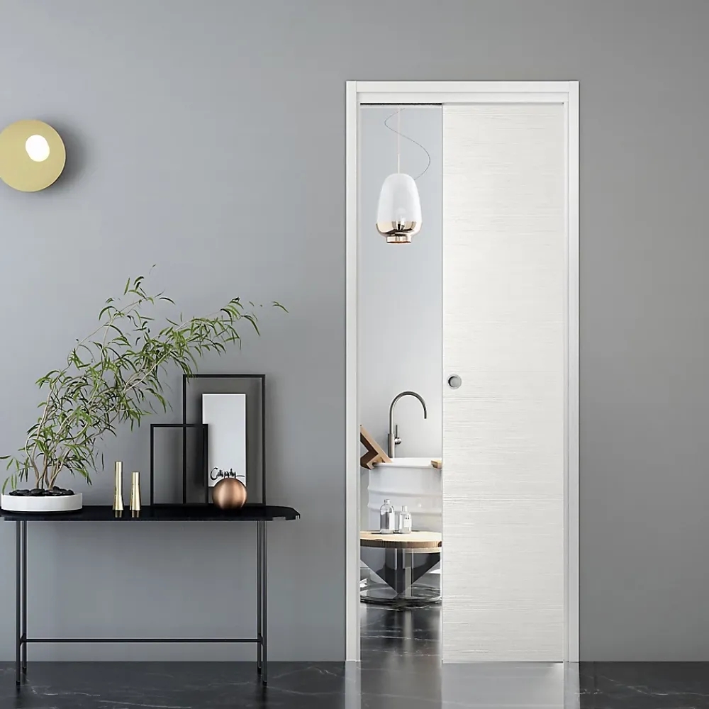 Porte coulissante Summa blanchi H.204 x l.83 cm- Porte Coulissante
