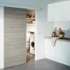 Porte coulissante Summa gris clair H.204 x l.83 cm- Porte Coulissante