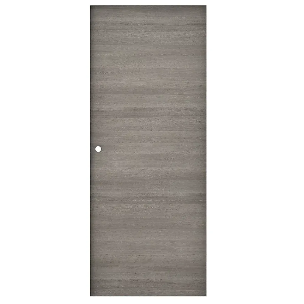 Porte coulissante Summa gris clair H.204 x l.83 cm- Porte Coulissante