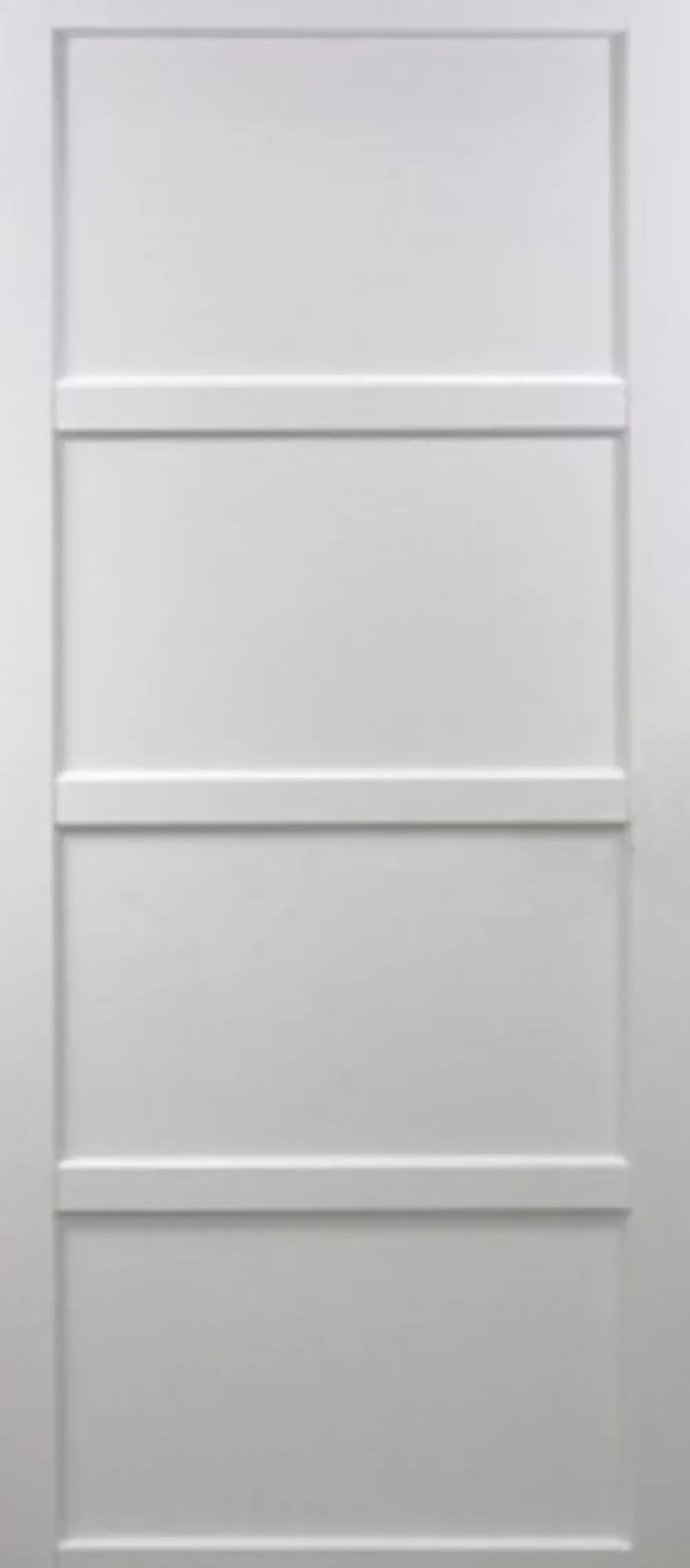 Gd Menuiseries Porte Coulissante Tamera Blanc 4 Panneaux H204 X L73, Rail Alu Bandeau Blanc, Coquilles- Porte Coulissante