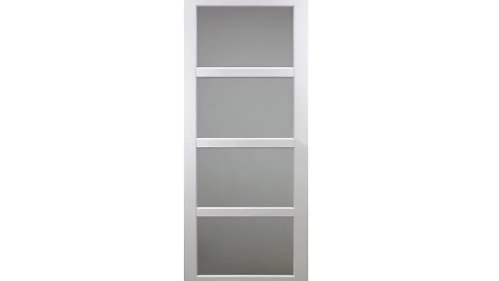 Gd Menuiseries Porte Coulissante Tana Blanc Vitrée H204 X L93- Porte Coulissante