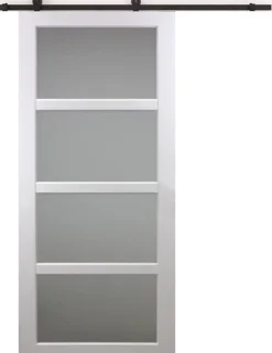 Gd Menuiseries Porte Coulissante<Porte Coulissante Tana Blanc Vitrée H204 X L63, Rail Roulettes
