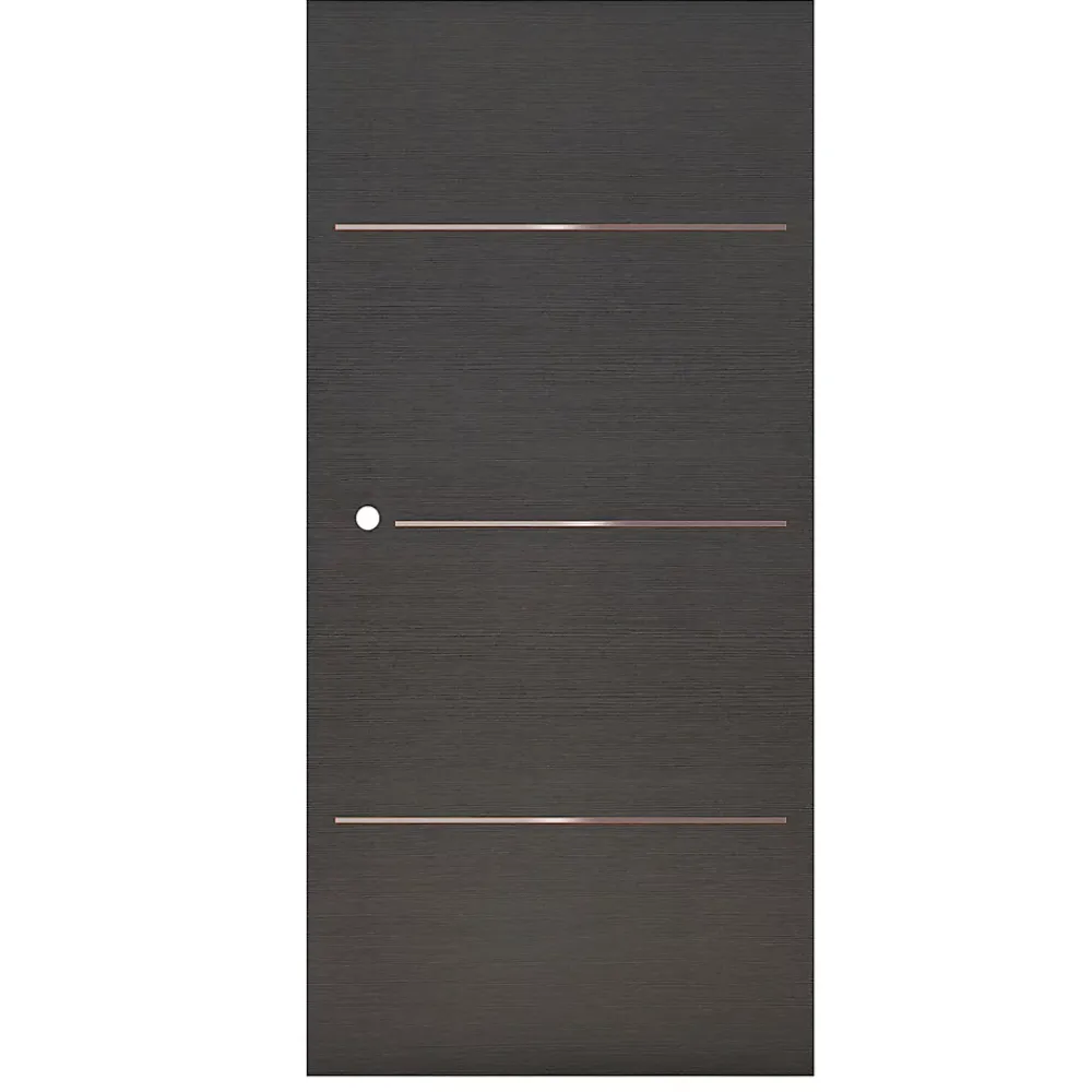 Porte Coulissante<Porte coulissante Triaconta grise H.204 x l.83 cm