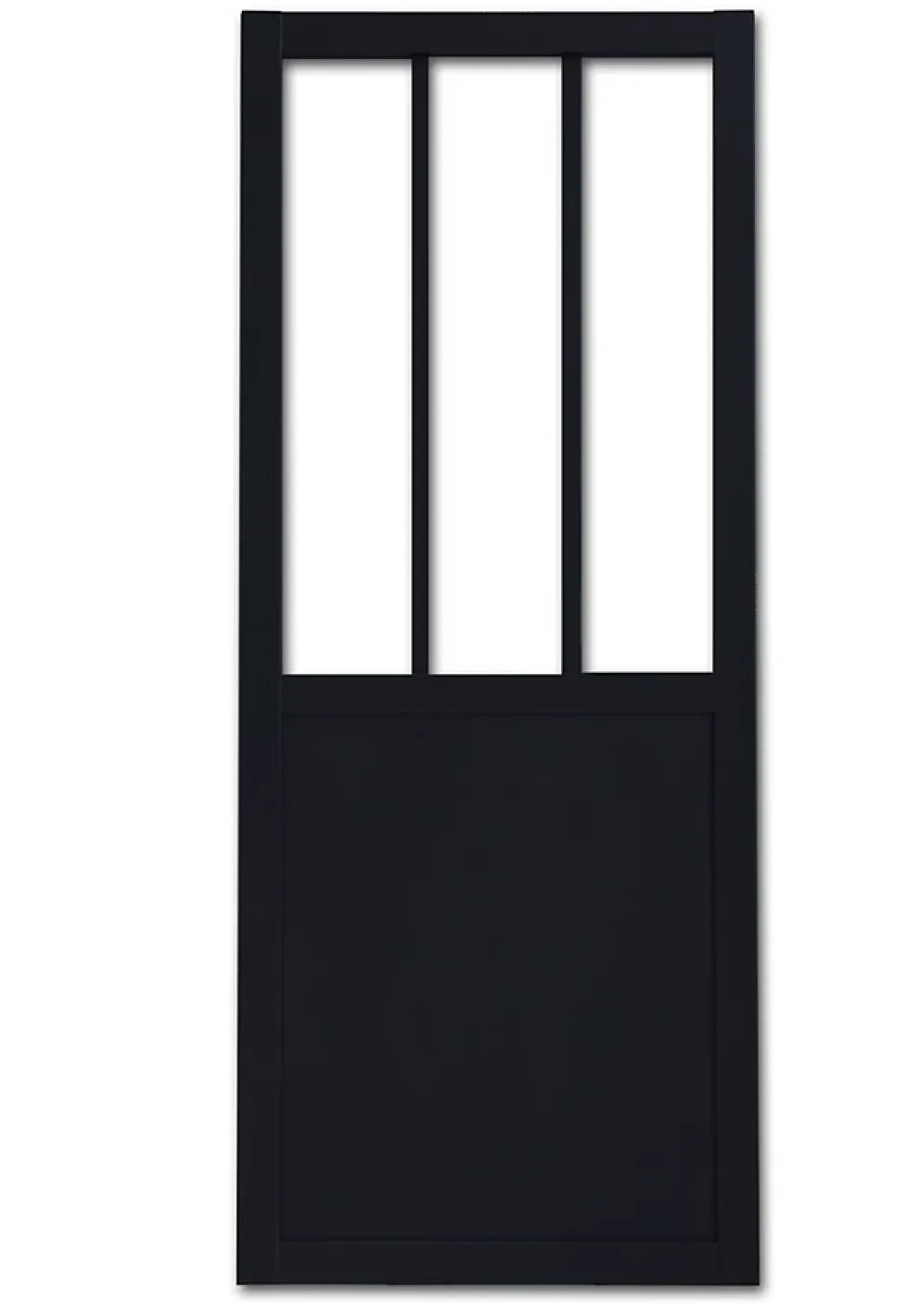 Porte Coulissante<Porte coulissante vitrée esprit atelier noir H.204 x l.73 cm