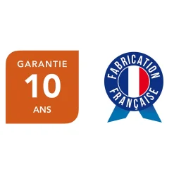 Spadone Porte de garage basculante grise l.250 x H.200 cm x Ep.20 mm- Porte De Garage Basculante