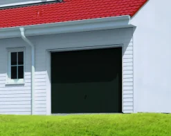 Porte de garage basculante acier gris RAL 7016 - l.237,5 x h.200 cm - manuelle (pré-montée)- Porte De Garage Basculante