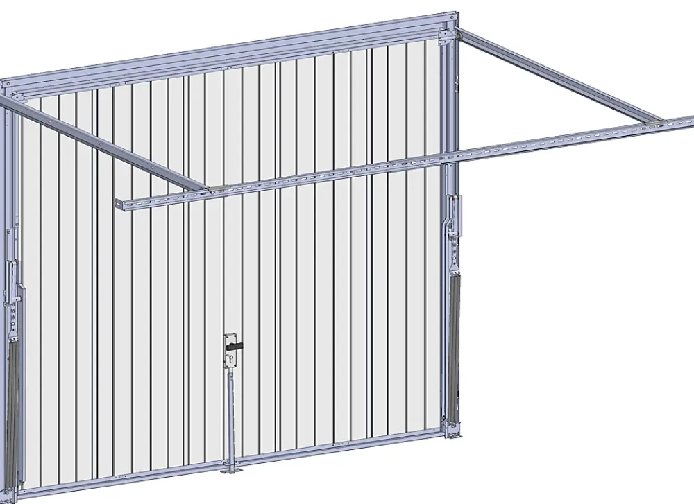Spadone Porte de garage basculante blanche l.240 x H.200 cm x Ep.20 mm- Porte De Garage Basculante