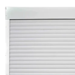 GoodHome Porte de garage enroulable alu blanche RAL 9003 240 x h.200 cm- Porte De Garage Enroulable