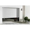 PROTECTA Porte de garage enroulable motorisée en aluminium Agathe blanche - L.240 x h.200 cm (pré-montée)- Porte De Garage Enroulable