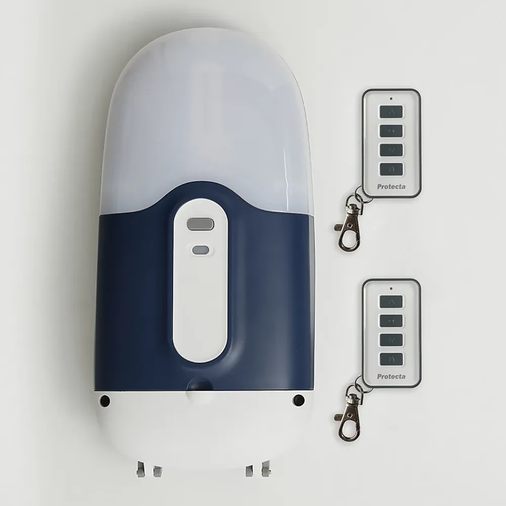 PROTECTA Porte de garage enroulable motorisée en aluminium Agathe blanche - L.240 x h.200 cm (pré-montée)- Porte De Garage Enroulable