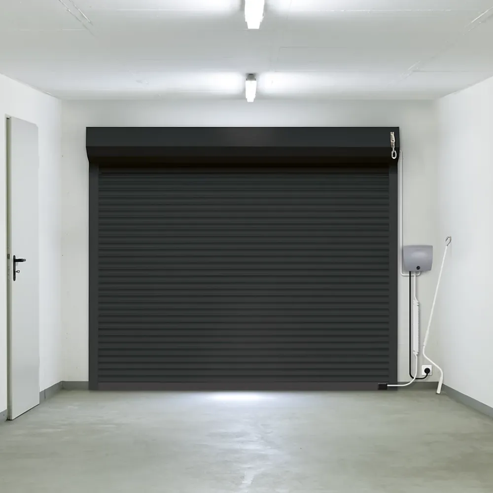 Protecta Porte De Garage Enroulable<Porte de garage motorisée enroulable aluminium Ambre gris H.200 x L.300 cm