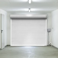 Protecta Porte de garage motorisée enroulable aluminium Ambre Blanc H.200 x L.300 cm- Porte De Garage Enroulable