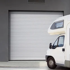 Protecta Porte De Garage Enroulable<Porte de garage motorisée enroulable aluminium Ambre blanc H.300 x L.300 cm