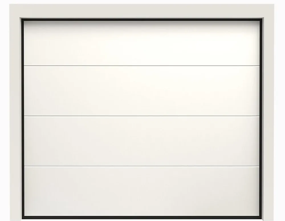 Rentside Porte De Garage Sectionnelle<Porte de Garage Sectionnelle Motorisée 300x300 CASTRIE - Blanc lisse