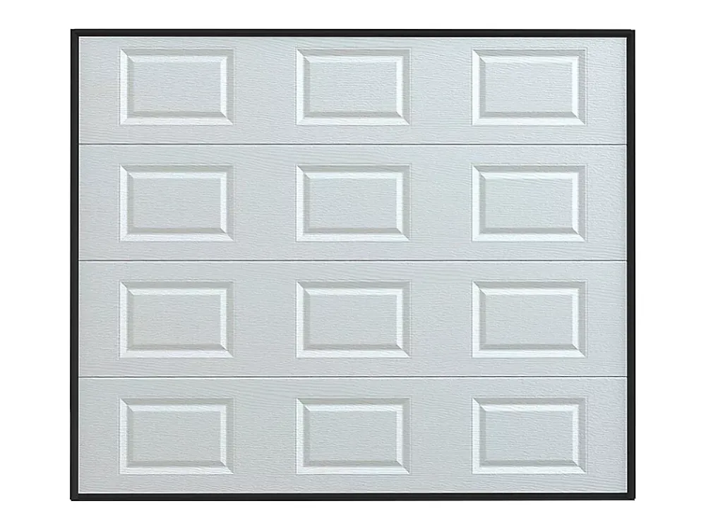 Vente-unique Porte De Garage Sectionnelle<Porte de garage sectionnelle à cassette blanc motorisée L254 x H218 cm - CAOPAS