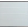 Vente-unique Porte De Garage Sectionnelle<Porte de garage sectionnelle effet bois blanc motorisée L254 x H218 cm - PRIETA