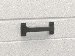 Vente-unique Porte De Garage Sectionnelle<Porte de garage sectionnelle effet bois blanc motorisée L254 x H218 cm - PRIETA