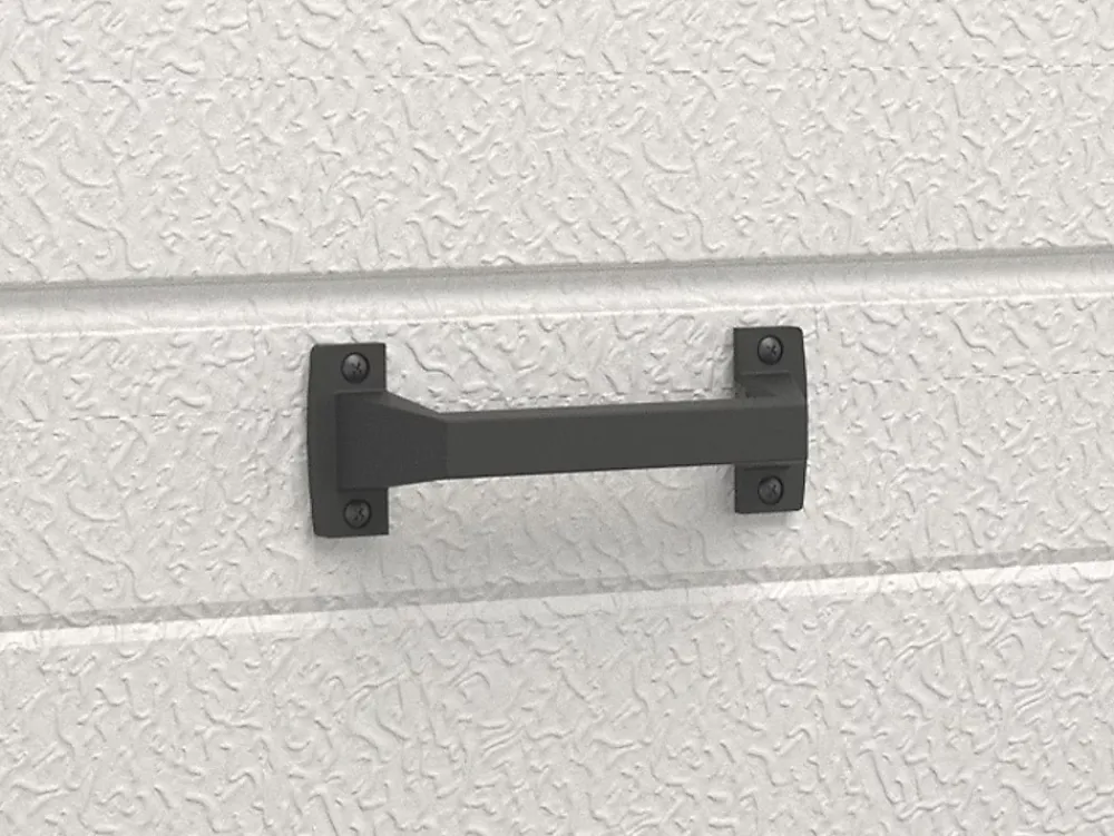 Vente-unique Porte De Garage Sectionnelle<Porte de garage sectionnelle effet bois blanc motorisée L254 x H218 cm - PRIETA