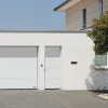 Hormann Porte De Garage Sectionnelle<Porte de garage sectionnelle acier SandGrain blanc trafic RAL 9016 - l.300 x h.212,5 cm - motorisée