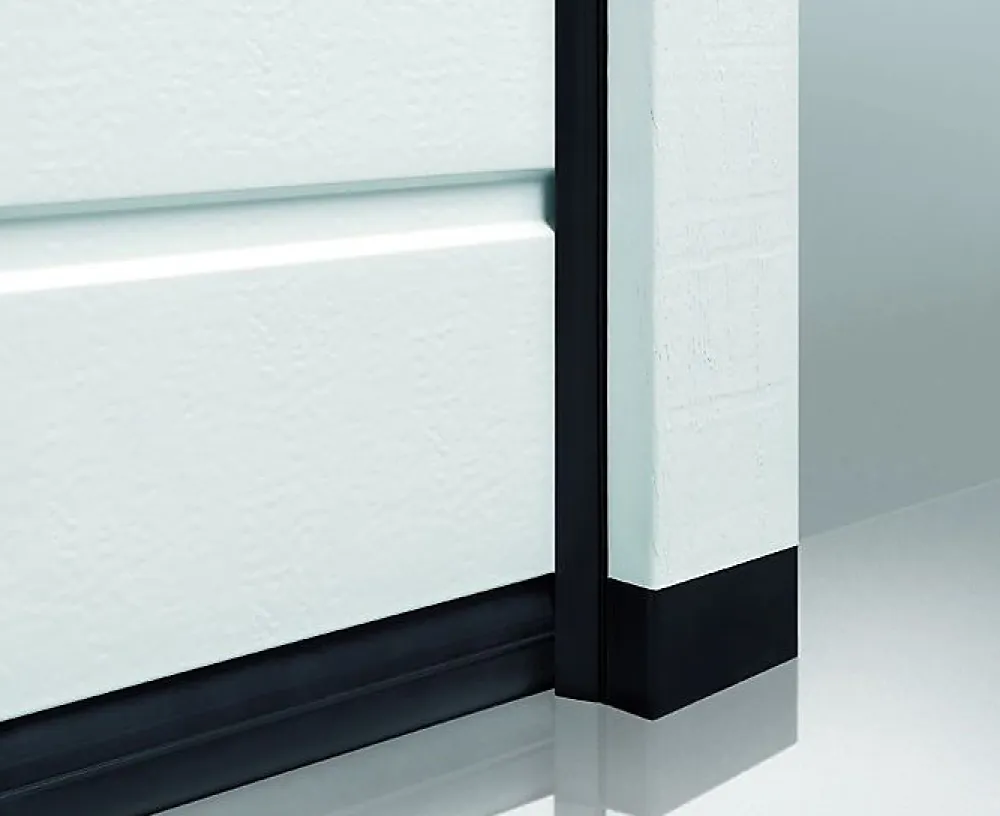 Hormann Porte De Garage Sectionnelle<Porte de garage sectionnelle acier SandGrain blanc trafic RAL 9016 - l.300 x h.212,5 cm - motorisée