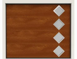 Rentside Porte de Garage Sectionnelle Motorisée 240x200 CASTRIE - Imitation Bois Mat (Wood Flat)- Porte De Garage Sectionnelle