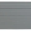 Vente-unique Porte de garage sectionnelle effet rainuré gris motorisée L254 x H218 cm - NORIA- Porte De Garage Sectionnelle