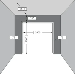 GoodHome Porte de garage sectionnelle acier gris RAL 7016 - L.240 x h.200 cm - motorisée (en kit)- Porte De Garage Sectionnelle