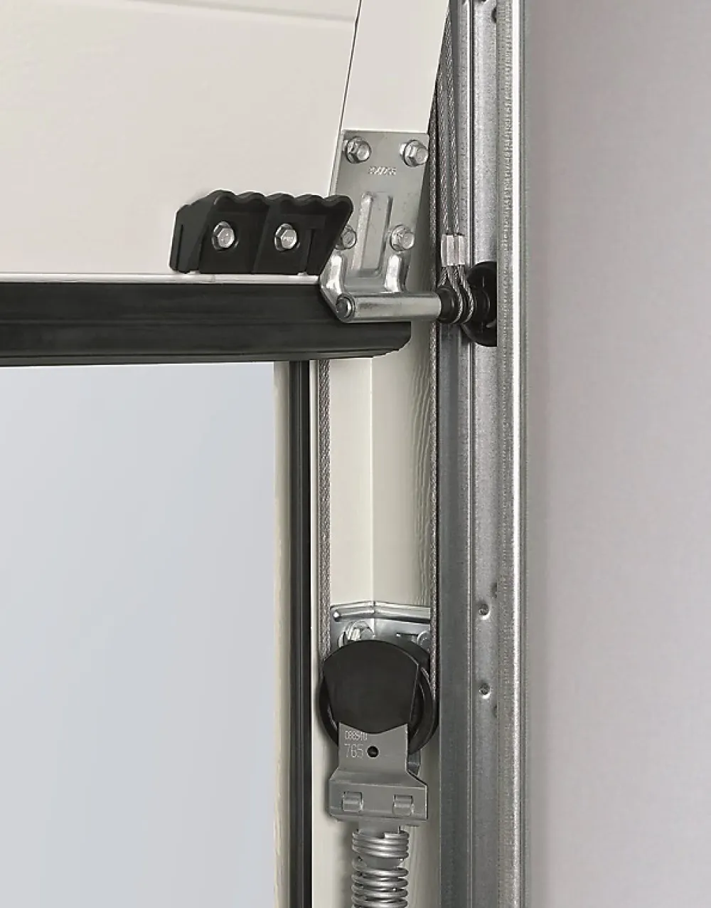 Hormann Porte de garage sectionnelle acier EcoStar blanc trafic RAL 9016 - l.237,5 x h.212,5 cm - motorisée- Porte De Garage Sectionnelle