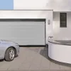Hormann Porte de garage sectionnelle acier WoodGrain blanc aluminium RAL 9006 - l.300 x h.200 cm - motorisée- Porte De Garage Sectionnelle