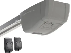 Somfy Porte De Garage Sectionnelle<Porte de garage sectionnelle effet rainuré anthracite avec moteur L254 x H218 cm - NORIA