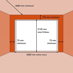 Spadone Porte De Garage Sectionnelle<Porte de garage sectionnelle grise motorisée l.300 x H.212,5 cm x Ep.40 mm, Polygrain