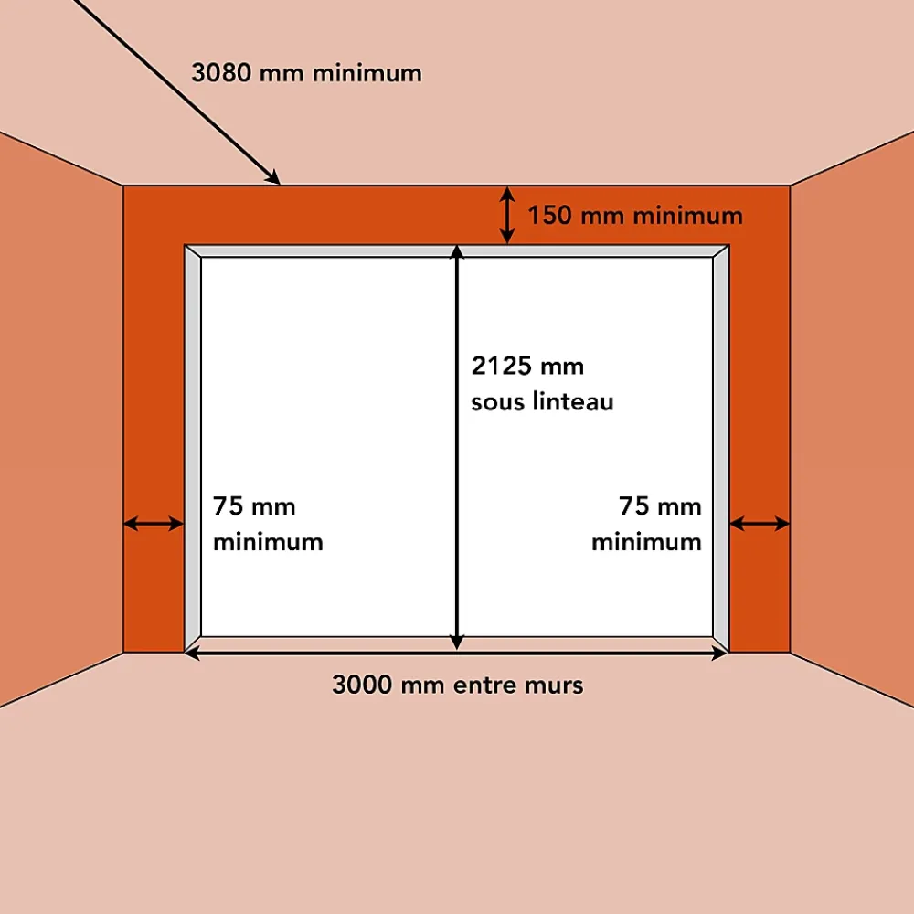 Spadone Porte De Garage Sectionnelle<Porte de garage sectionnelle grise motorisée l.300 x H.212,5 cm x Ep.40 mm, Polygrain