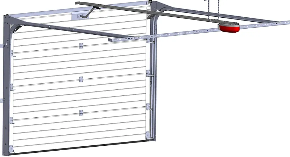 Spadone Porte De Garage Sectionnelle<Porte de garage sectionnelle grise motorisée l.300 x H.212,5 cm x Ep.40 mm, Polygrain