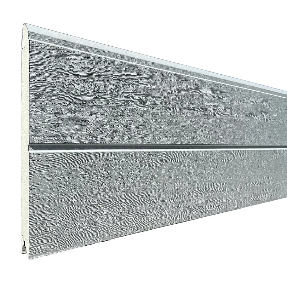 Spadone Porte de garage sectionnelle motorisée Blanc Woodgrain l.300 x H.300 cm x Ep.40 mm- Porte De Garage Sectionnelle