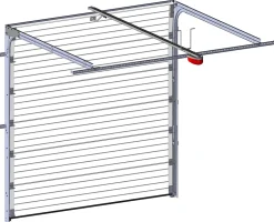 Spadone Porte de garage sectionnelle motorisée Blanc Woodgrain l.300 x H.300 cm x Ep.40 mm- Porte De Garage Sectionnelle