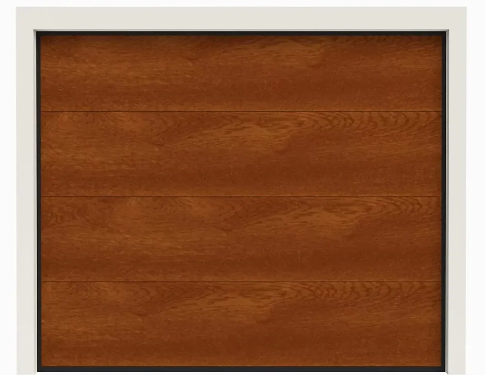 Rentside Porte De Garage Sectionnelle<Porte de Garage Sectionnelle Motorisée 300x300 LIMA - Imitation Bois Mat (Wood Flat)