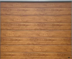 Spadone Porte de garage sectionnelle chêne doré motorisée l.240 x H.200 cm x Ep.40 mm- Porte De Garage Sectionnelle