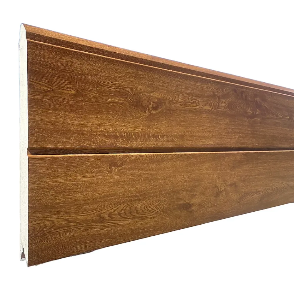Spadone Porte de garage sectionnelle chêne doré motorisée l.240 x H.200 cm x Ep.40 mm- Porte De Garage Sectionnelle