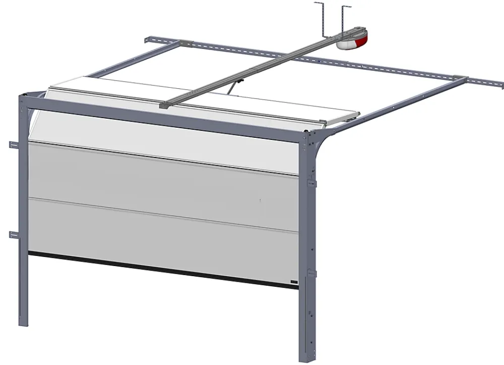 Spadone Porte de garage sectionnelle chêne doré motorisée l.240 x H.200 cm x Ep.40 mm- Porte De Garage Sectionnelle