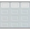 Somfy Porte De Garage Sectionnelle<Porte de garage sectionnelle à cassette blanc avec fenêtres avec moteur L254 x H218 cm - CAOPAS