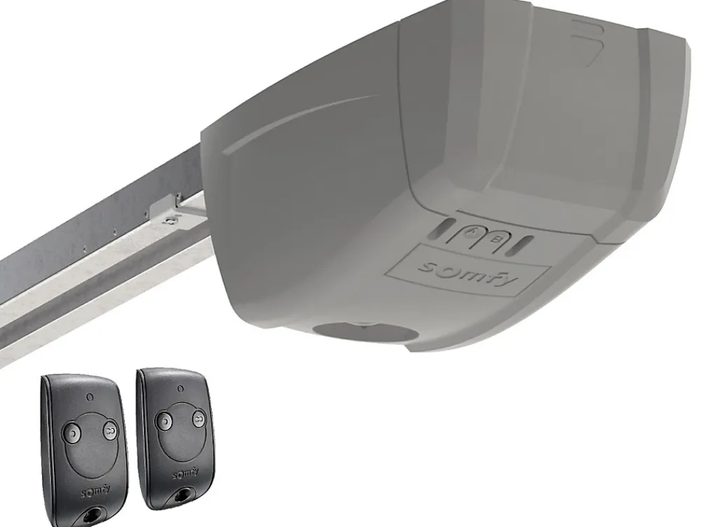 Somfy Porte De Garage Sectionnelle<Porte de garage sectionnelle à cassette blanc avec fenêtres avec moteur L254 x H218 cm - CAOPAS