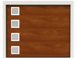 Rentside Porte de Garage Sectionnelle Motorisée 240x200 RIGA - Imitation Bois Mat (Wood Flat)- Porte De Garage Sectionnelle